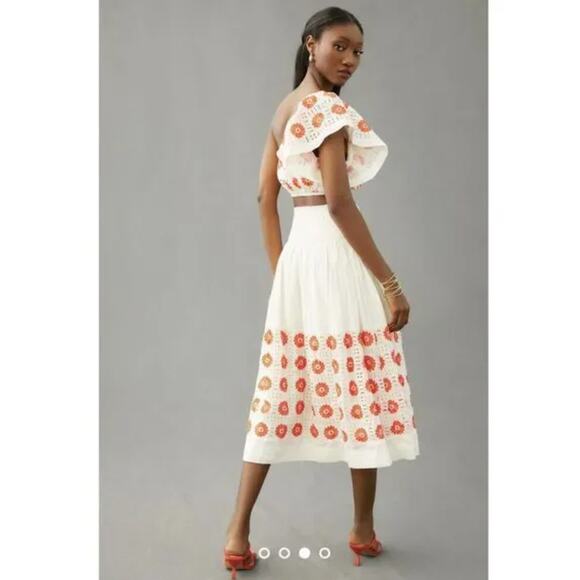 NWT Anthropologie Floral Two-Piece Skirt Top Set - Large - Picture 3 of 5